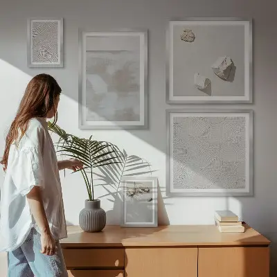 Pískovce boho textura poliptyk v rámu