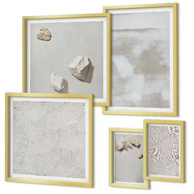 Pískovce boho textura poliptyk v rámu
