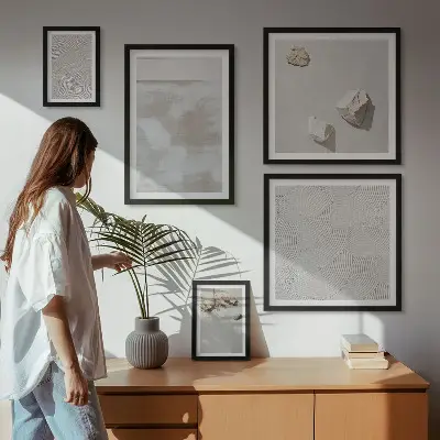 Pískovce boho textura poliptyk v rámu