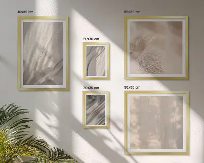 Poliptyk v rámu přírodní boho látky detail