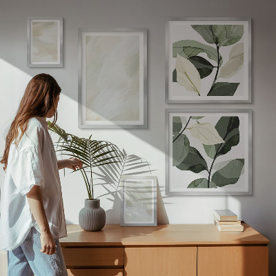 Sada obrazů do ložnice Jasné barvy abstraktní boho