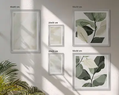 Sada obrazů do ložnice v abstraktním boho stylu s jasnými barvami