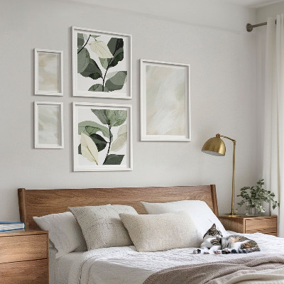 Sada obrazů do ložnice Jasné barvy abstraktní boho