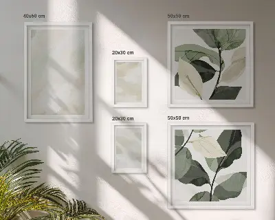 Sada obrazů do ložnice v abstraktním boho stylu s jasnými barvami