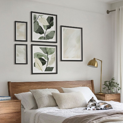 Sada obrazů do ložnice Jasné barvy abstraktní boho