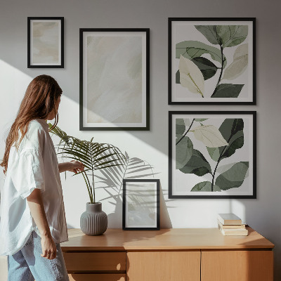 Sada obrazů do ložnice Jasné barvy abstraktní boho