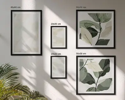 Sada obrazů do ložnice v abstraktním boho stylu s jasnými barvami