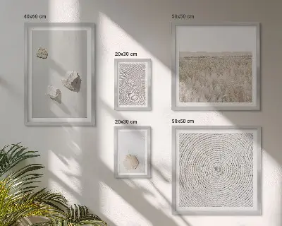 Poliptyk v rámu lehké boho pískové textury
