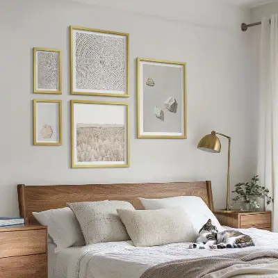 Poliptyk v rámu lehké boho pískové textury