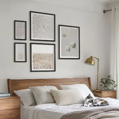 Poliptyk v rámu lehké boho pískové textury