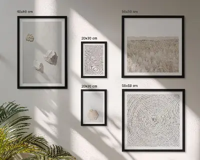 Poliptyk v rámu lehké boho pískové textury