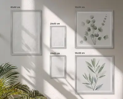 Sada obrazů do ložnice elegantní struktura z mramorových větviček