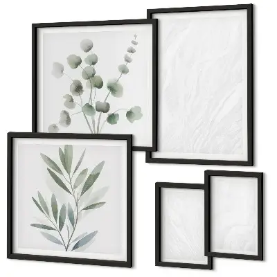 Sada obrazů do ložnice elegantní struktura z mramorových větviček