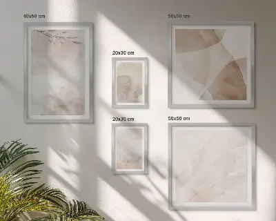 Akvarelové barvy s texturou boho poliptyk v rámu