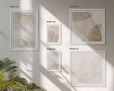 Akvarelové barvy s texturou boho poliptyk v rámu