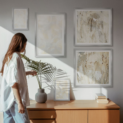 Sada obrazů do ložnice Design s jasnými texturami barvy
