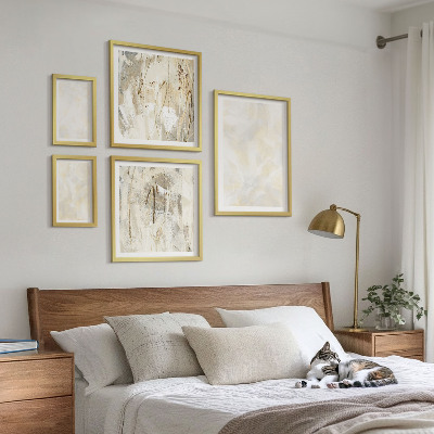 Sada obrazů do ložnice Design s jasnými texturami barvy