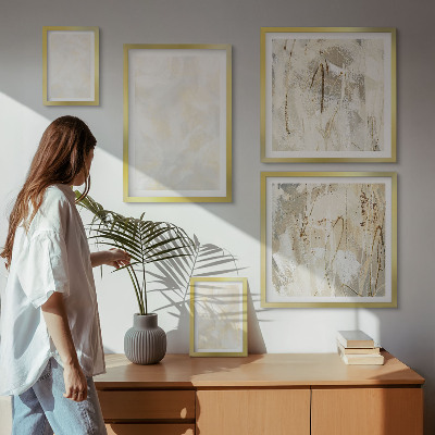 Sada obrazů do ložnice Design s jasnými texturami barvy