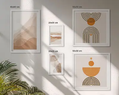 Struktury různých odstínů minimalismu vícedílný obraz v rámu
