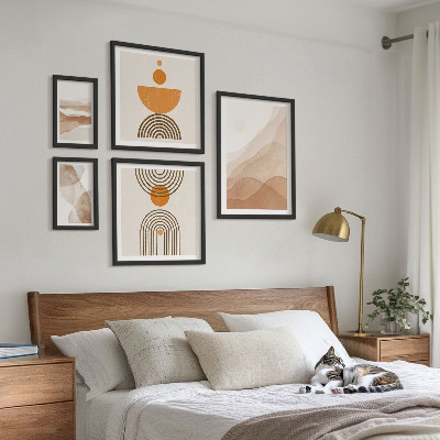 Poliptyk v rámu Struktury různých odstínů minimalismu