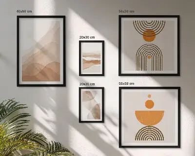 Struktury různých odstínů minimalismu vícedílný obraz v rámu