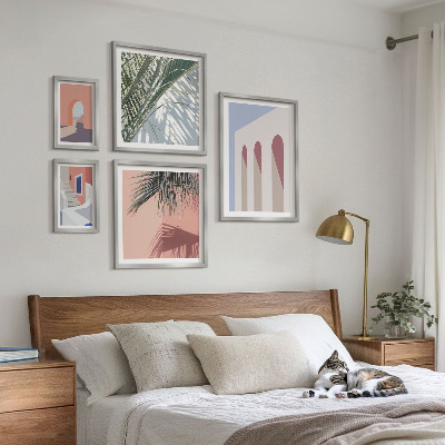 Sada obrazů do ložnice Ilustrace městské architektury