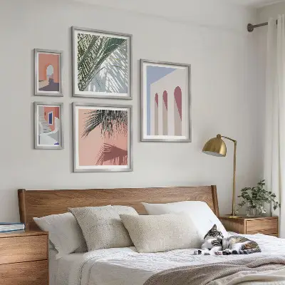 Ilustrace městské architektury sada obrazů do ložnice