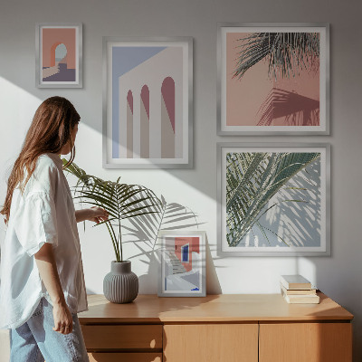 Sada obrazů do ložnice Ilustrace městské architektury