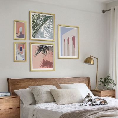 Sada obrazů do ložnice Ilustrace městské architektury