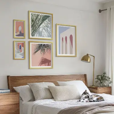 Ilustrace městské architektury sada obrazů do ložnice