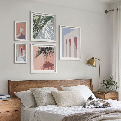 Sada obrazů do ložnice Ilustrace městské architektury