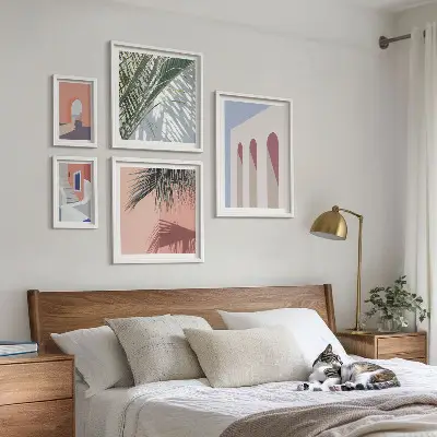 Ilustrace městské architektury sada obrazů do ložnice