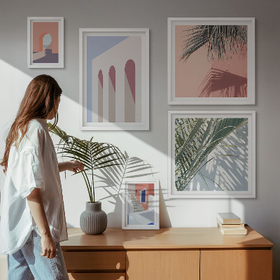 Sada obrazů do ložnice Ilustrace městské architektury