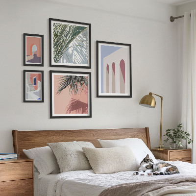 Sada obrazů do ložnice Ilustrace městské architektury