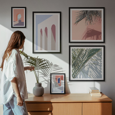 Sada obrazů do ložnice Ilustrace městské architektury