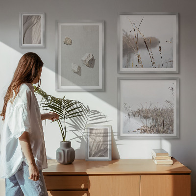 Poliptyk v rámu Detailní záběry struktury v boho stylu