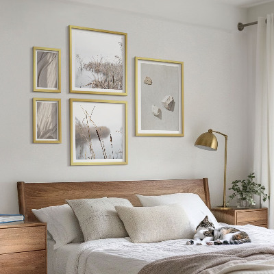 Poliptyk v rámu Detailní záběry struktury v boho stylu