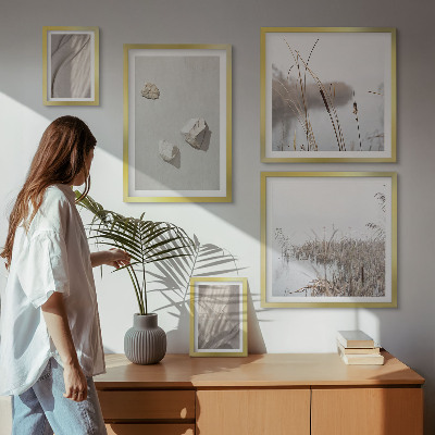 Poliptyk v rámu Detailní záběry struktury v boho stylu