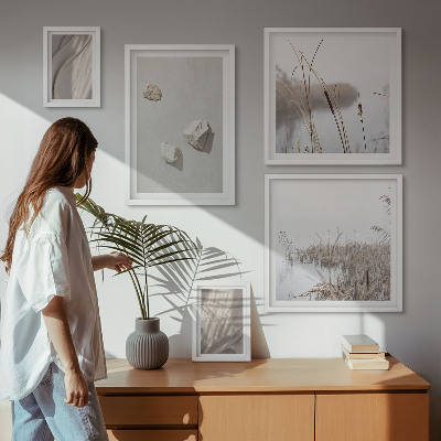 Poliptyk v rámu Detailní záběry struktury v boho stylu