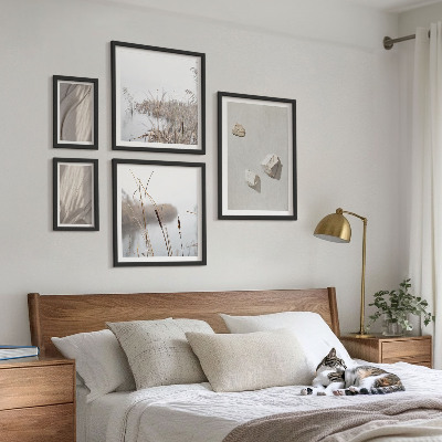 Poliptyk v rámu Detailní záběry struktury v boho stylu
