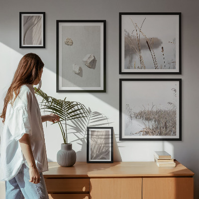 Poliptyk v rámu Detailní záběry struktury v boho stylu