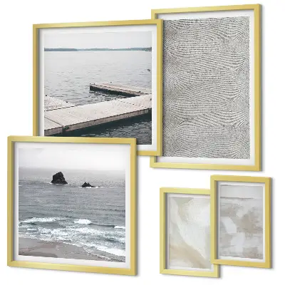 Abstraktní design moderní textury poliptyk v rámu