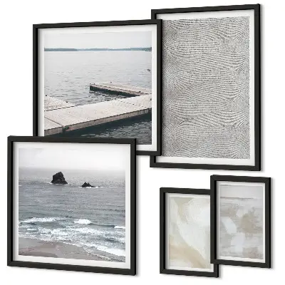 Abstraktní design moderní textury poliptyk v rámu