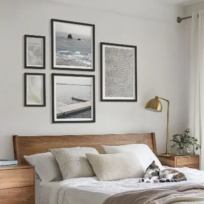 Abstraktní design moderní textury poliptyk v rámu