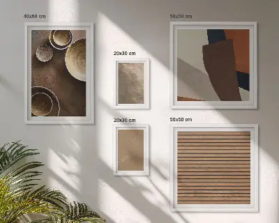 Minimalistické kamenné stavby poliptyk v rámu