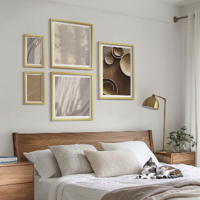 Sada obrazů do ložnice Minimalistické texturní struktury