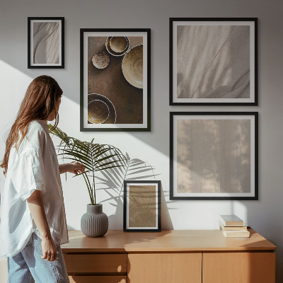 Sada obrazů do ložnice Minimalistické texturní struktury