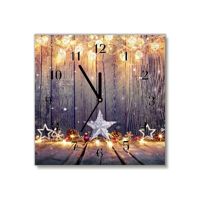 Skleněné hodiny Náměstí Vánoční světlo Vánoční hvězdy ozdoby
