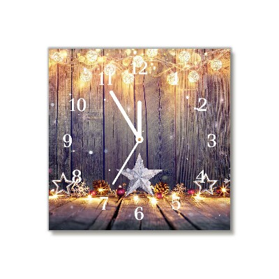 Skleněné hodiny Náměstí Vánoční světlo Vánoční hvězdy ozdoby