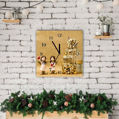 Skleněné hodiny Náměstí Vánoční dárky andělé ozdoby